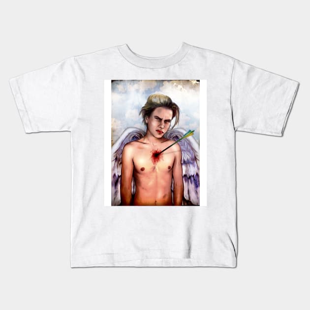 Falling angel river phoenix Kids T-Shirt by matan kohn